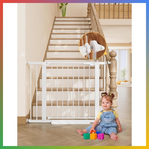 Baby gate stairs doorway - doorway, white