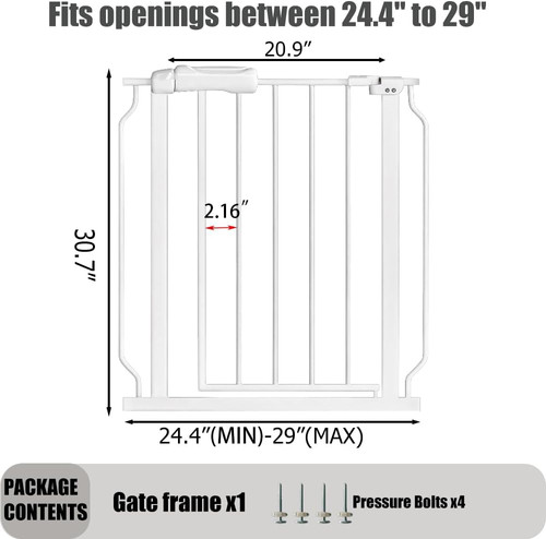 Inch narrow baby gate - 24-29,