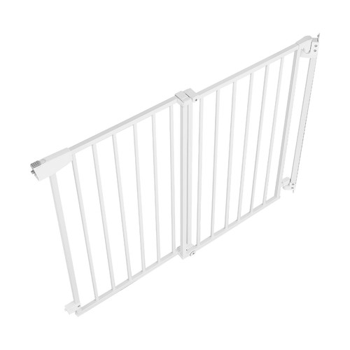White adjustable baby gate for - adjustable,