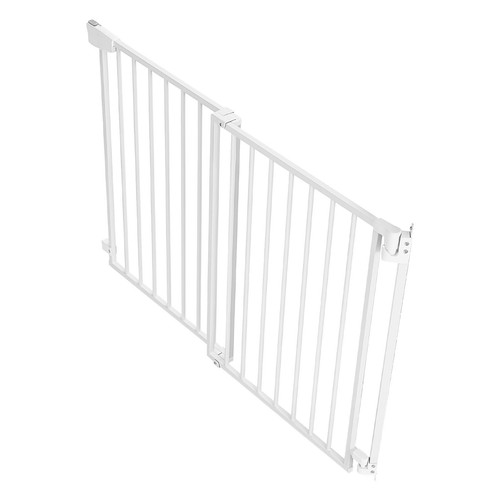 White adjustable baby gate - white, for
